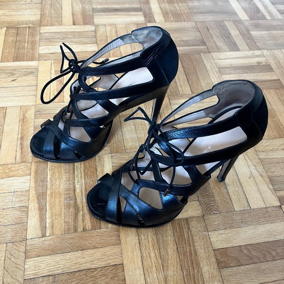 Nicholas Kirkwood leather/suede lace up heels Size 40 (US 9) - Picture 2 of 3